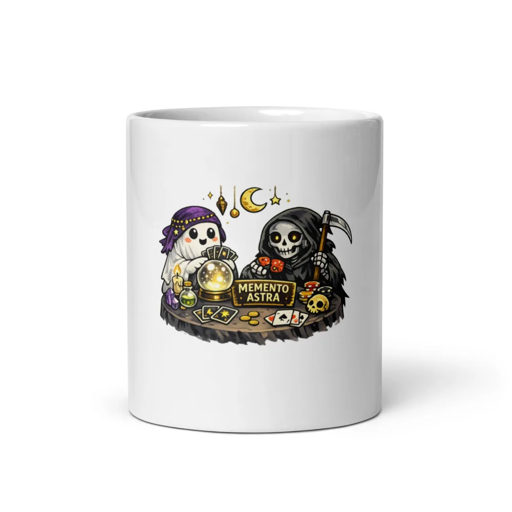 Ghost and Death Reading - Glossy Mug, White