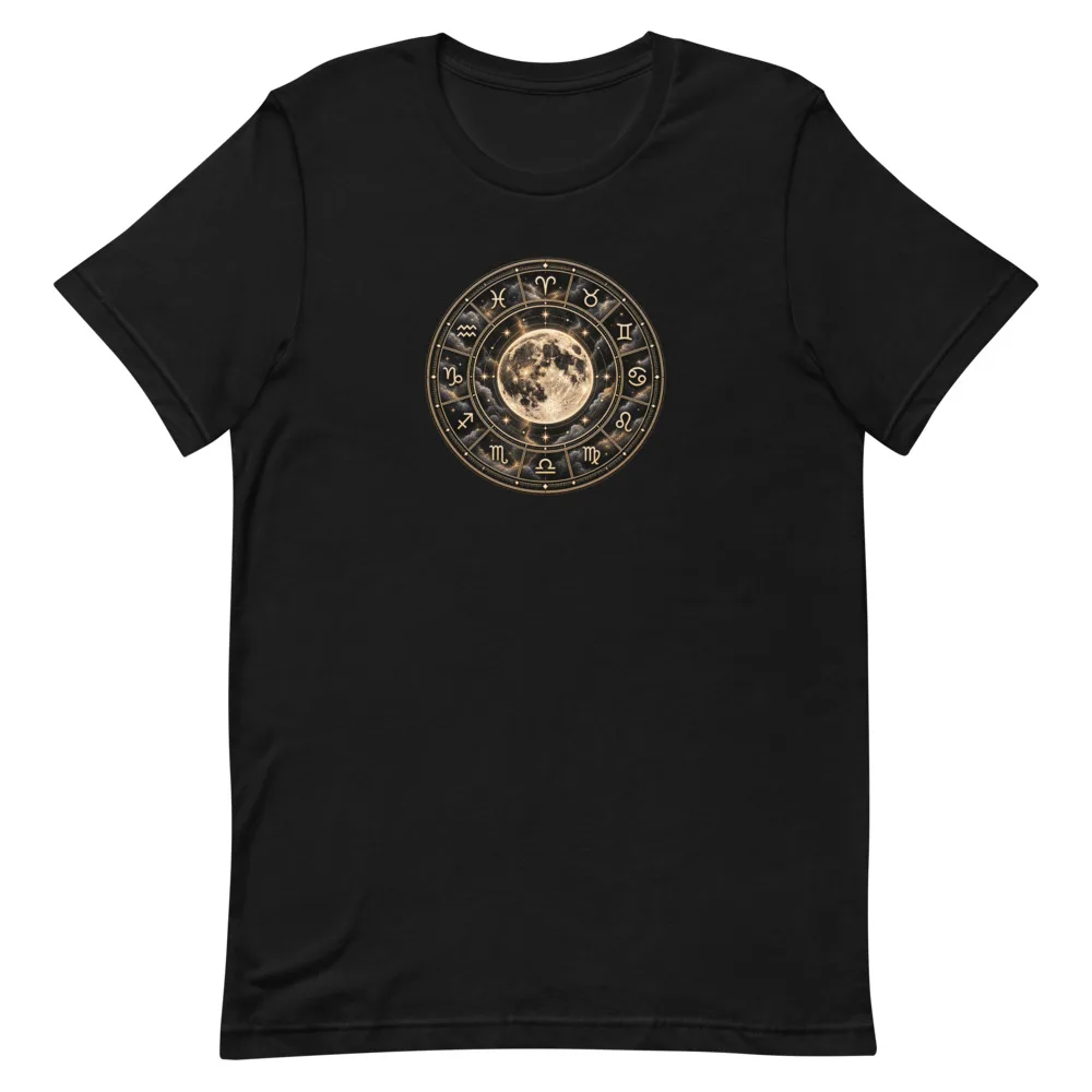 Golden Full Moon Zodiac - Unisex Tee